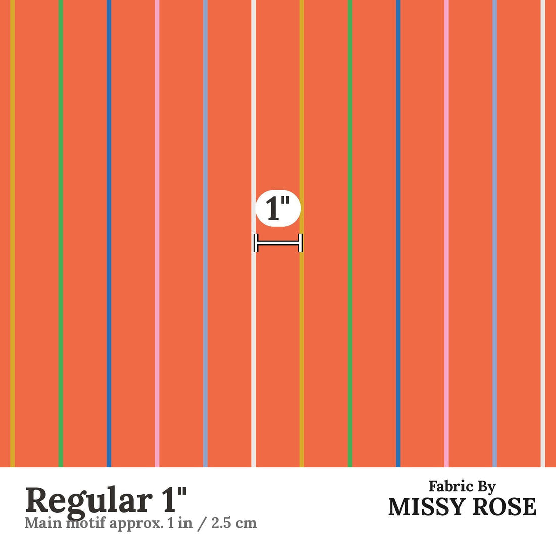 Kristina Forrest 207 Regular 1 inch print scale guide | Fabric by Missy Rose