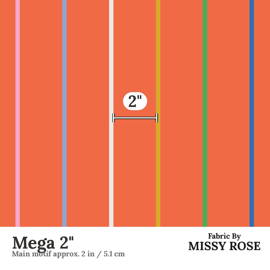 Kristina Forrest 207 Mega 2 inch print scale guide | Fabric by Missy Rose