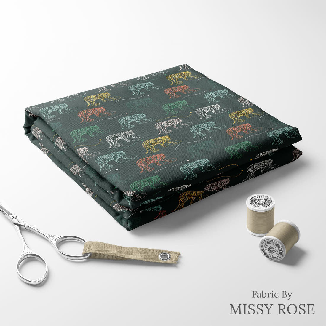 Kristina Forrest 208 folded fabric stack with matching thread - pre-order fabric Australia | Fabric by Missy Rose