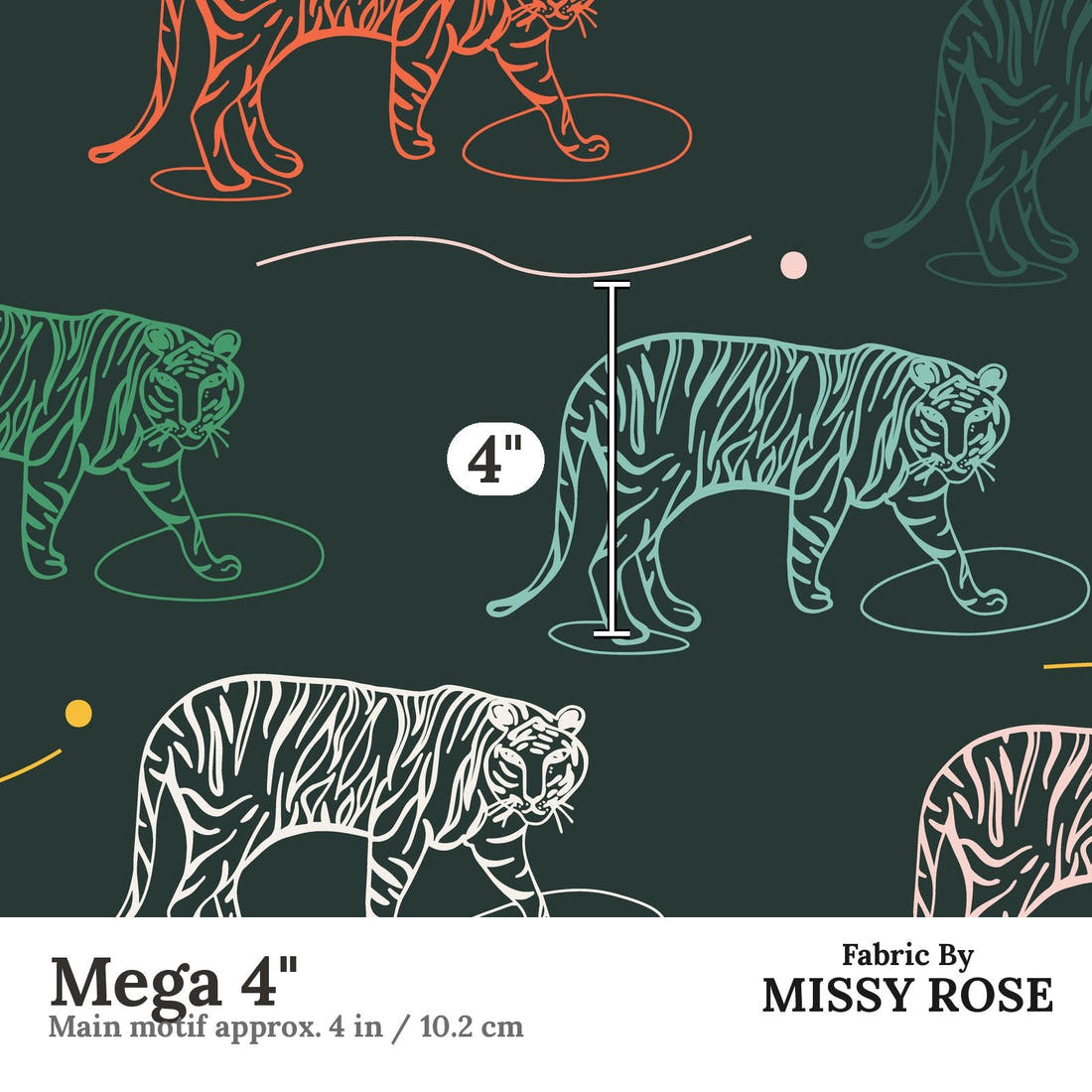 Kristina Forrest 208 Mega 4 inch print scale guide | Fabric by Missy Rose