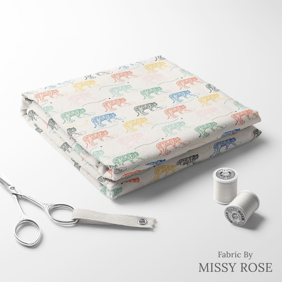 Kristina Forrest 209 folded fabric stack with matching thread - pre-order fabric Australia | Fabric by Missy Rose
