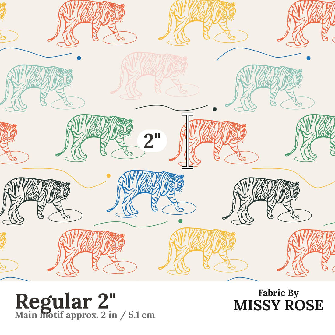 Kristina Forrest 209 Regular 2 inch print scale guide | Fabric by Missy Rose