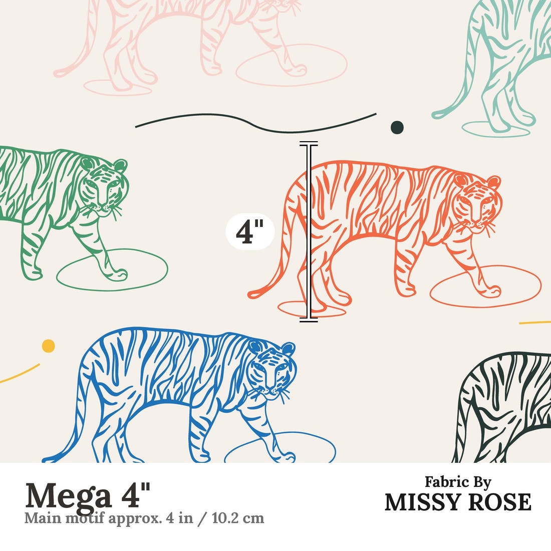 Kristina Forrest 209 Mega 4 inch print scale guide | Fabric by Missy Rose