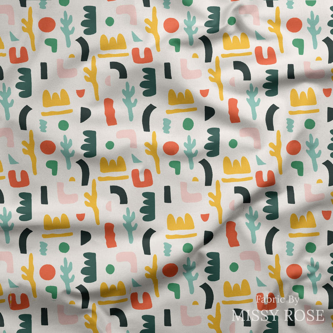 Kristina Forrest 21 draped fabric mockup - custom printed fabric by the metre | Fabric by Missy Rose