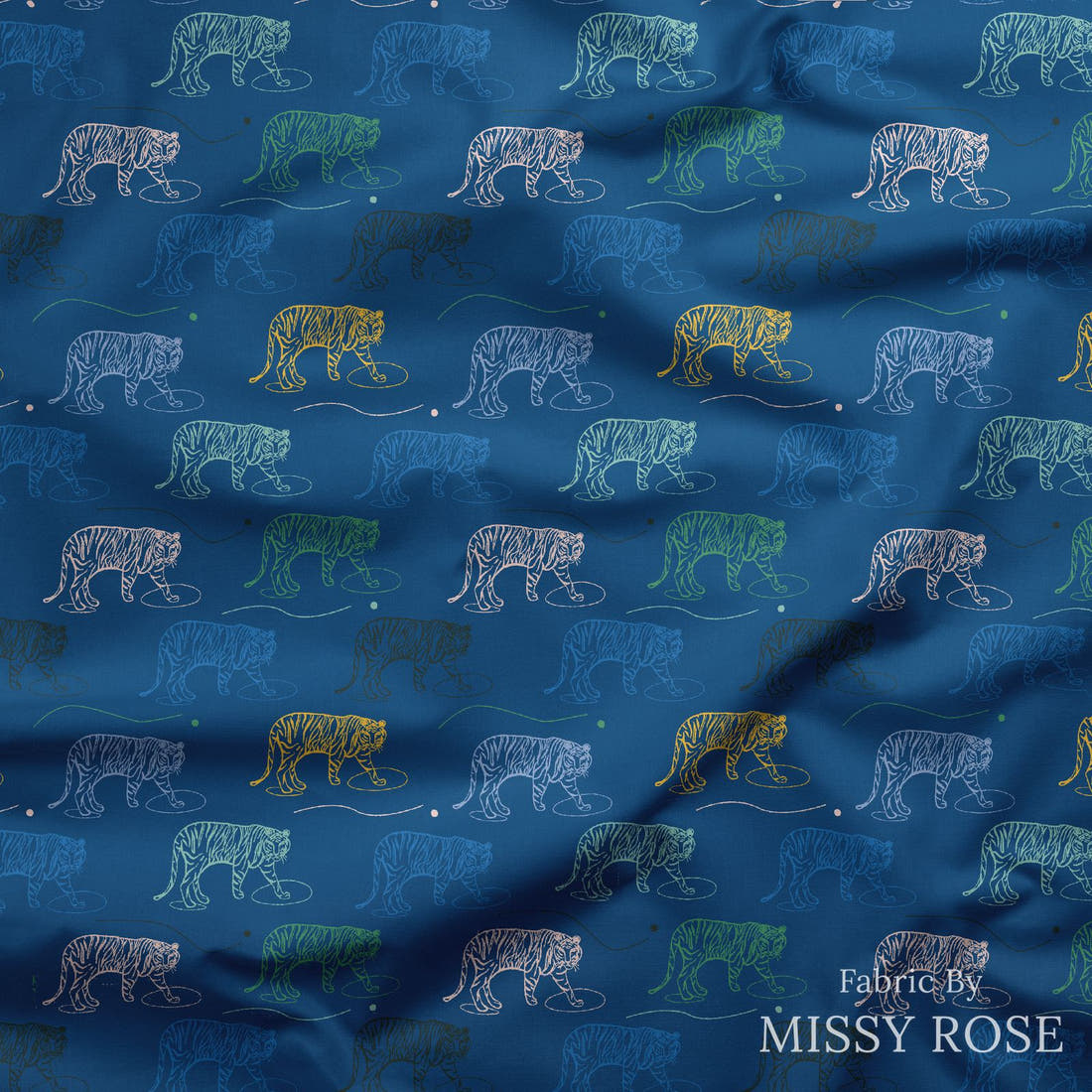 Kristina Forrest 210 draped fabric mockup - custom printed fabric by the metre | Fabric by Missy Rose