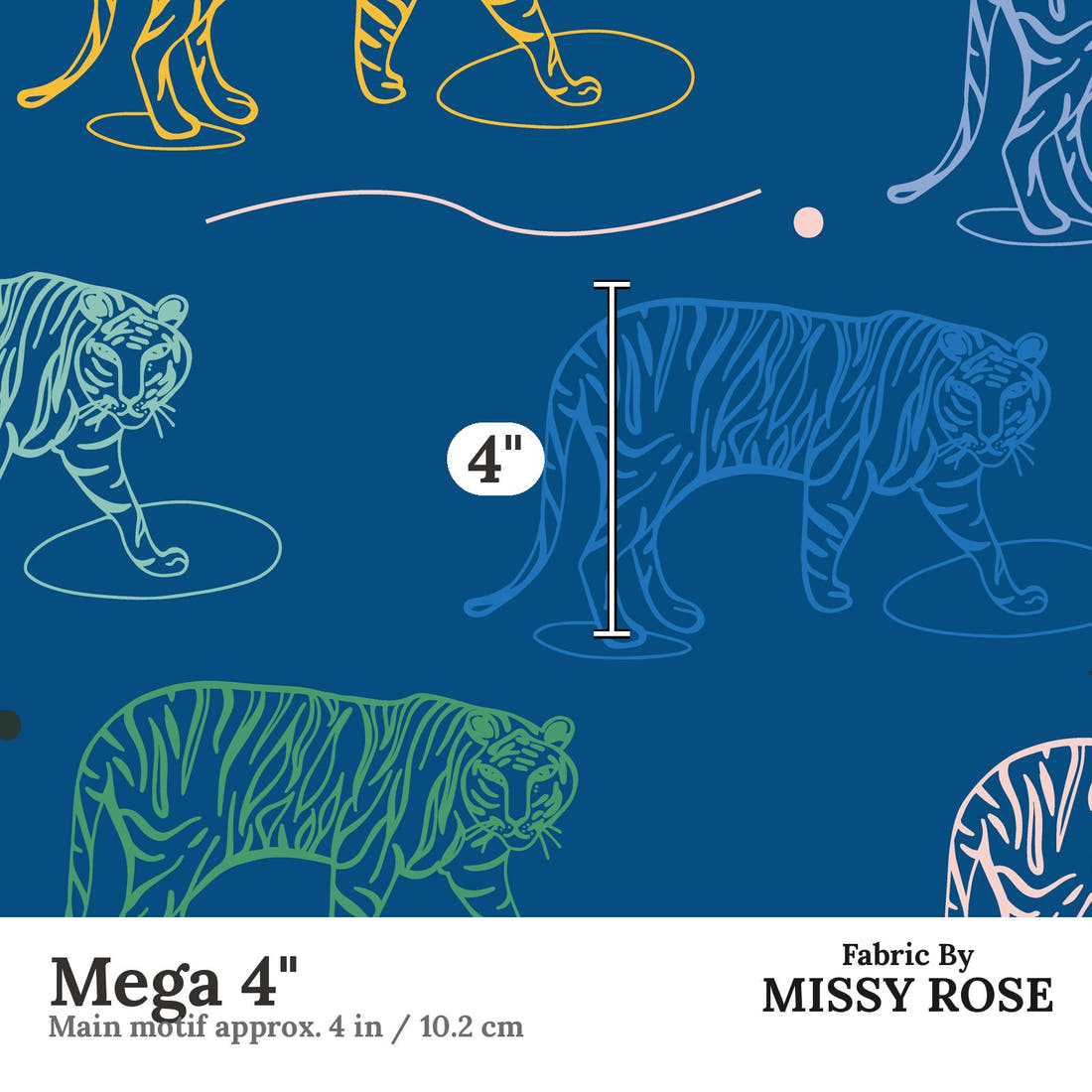 Kristina Forrest 210 Mega 4 inch print scale guide | Fabric by Missy Rose