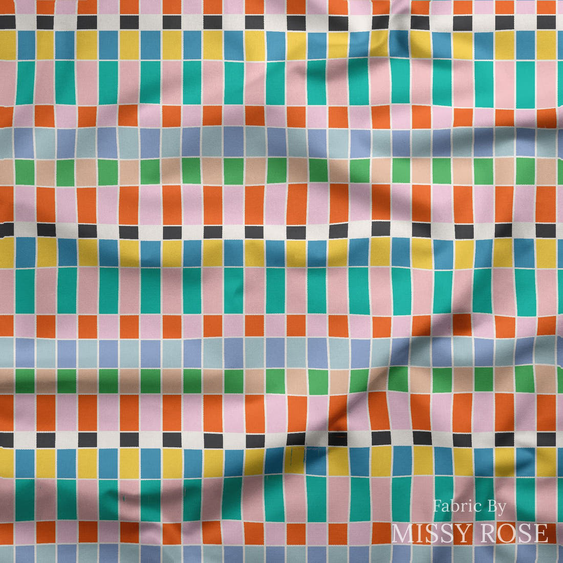 Kristina Forrest 211 draped fabric mockup - custom printed fabric by the metre | Fabric by Missy Rose
