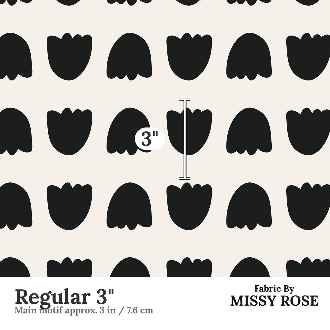 Kristina Forrest 212 Regular 3 inch print scale guide | Fabric by Missy Rose