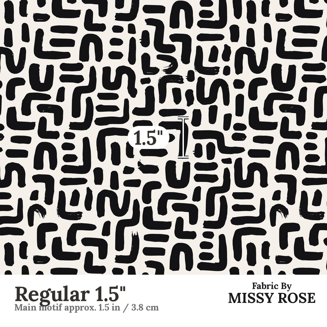 Kristina Forrest 214 Regular 1.5 inch print scale guide | Fabric by Missy Rose
