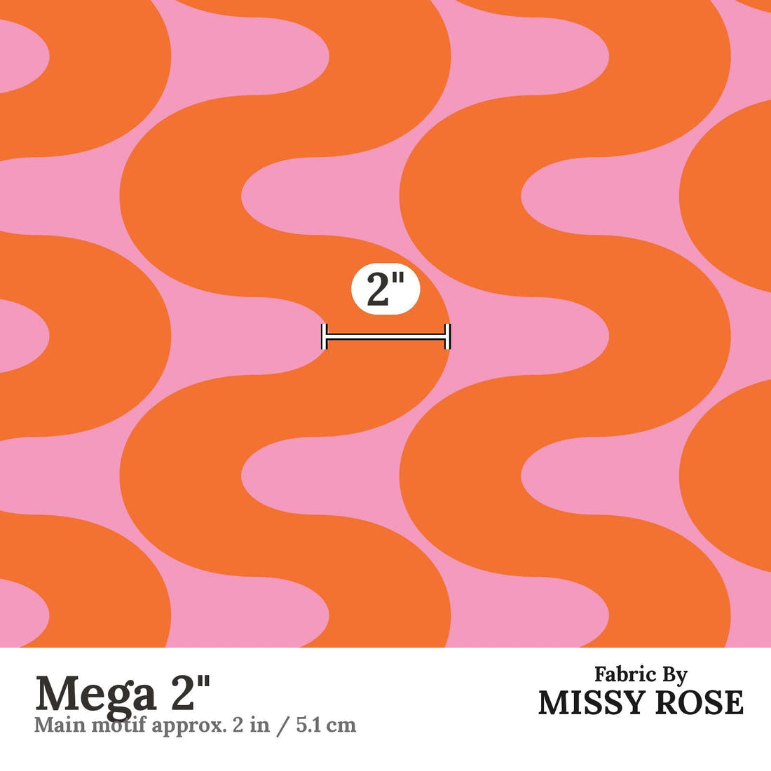 Kristina Forrest 215 Mega 2 inch print scale guide | Fabric by Missy Rose
