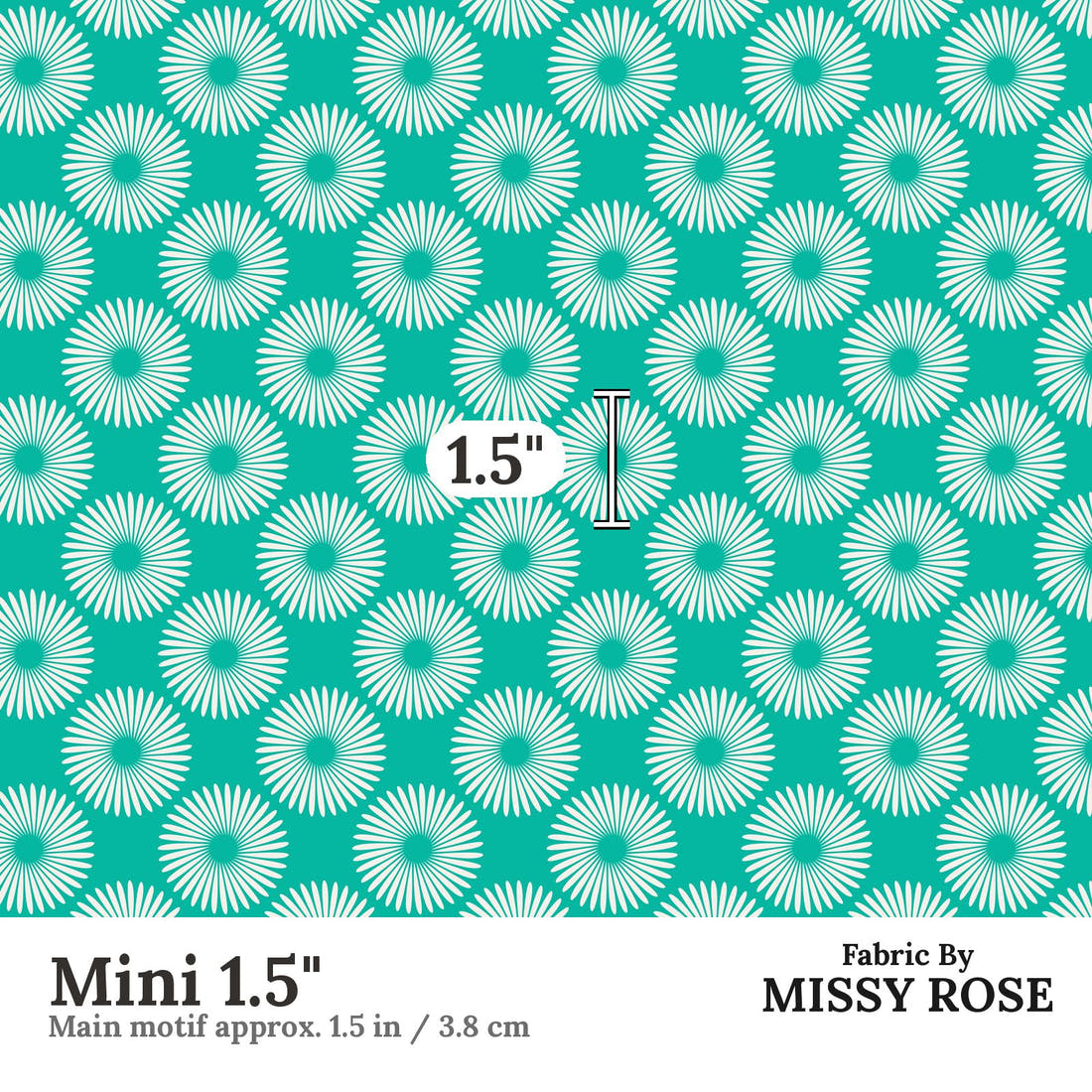 Kristina Forrest 216 Mini 1.5 inch print scale guide | Fabric by Missy Rose