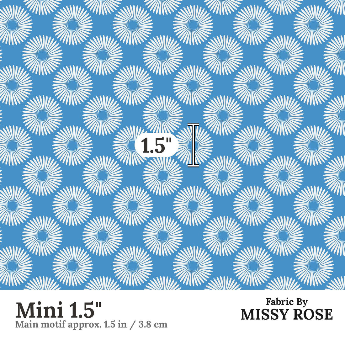 Kristina Forrest 217 Mini 1.5 inch print scale guide | Fabric by Missy Rose