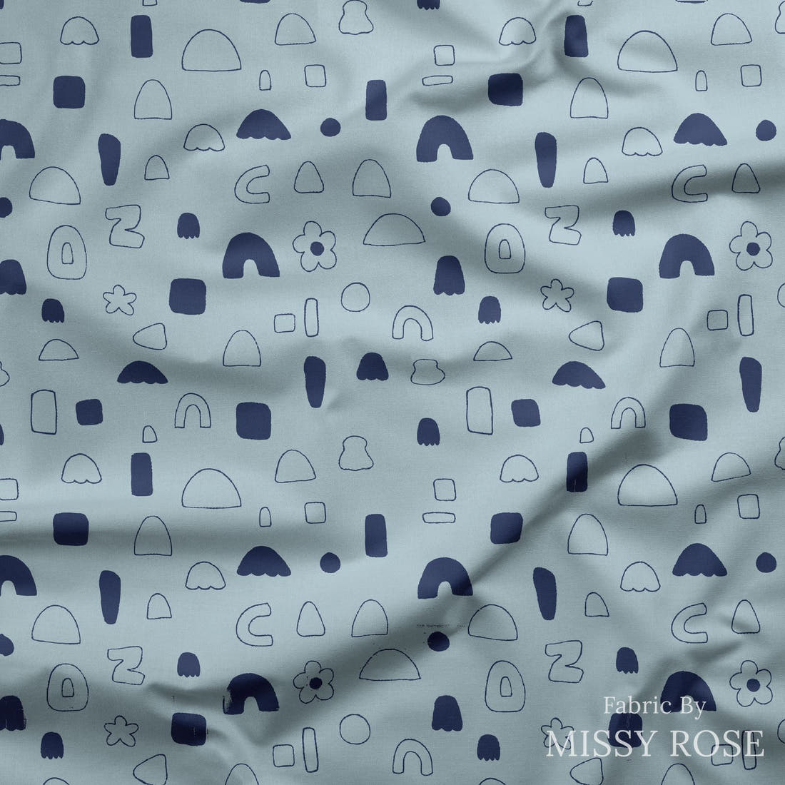 Kristina Forrest 22 draped fabric mockup - custom printed fabric by the metre | Fabric by Missy Rose