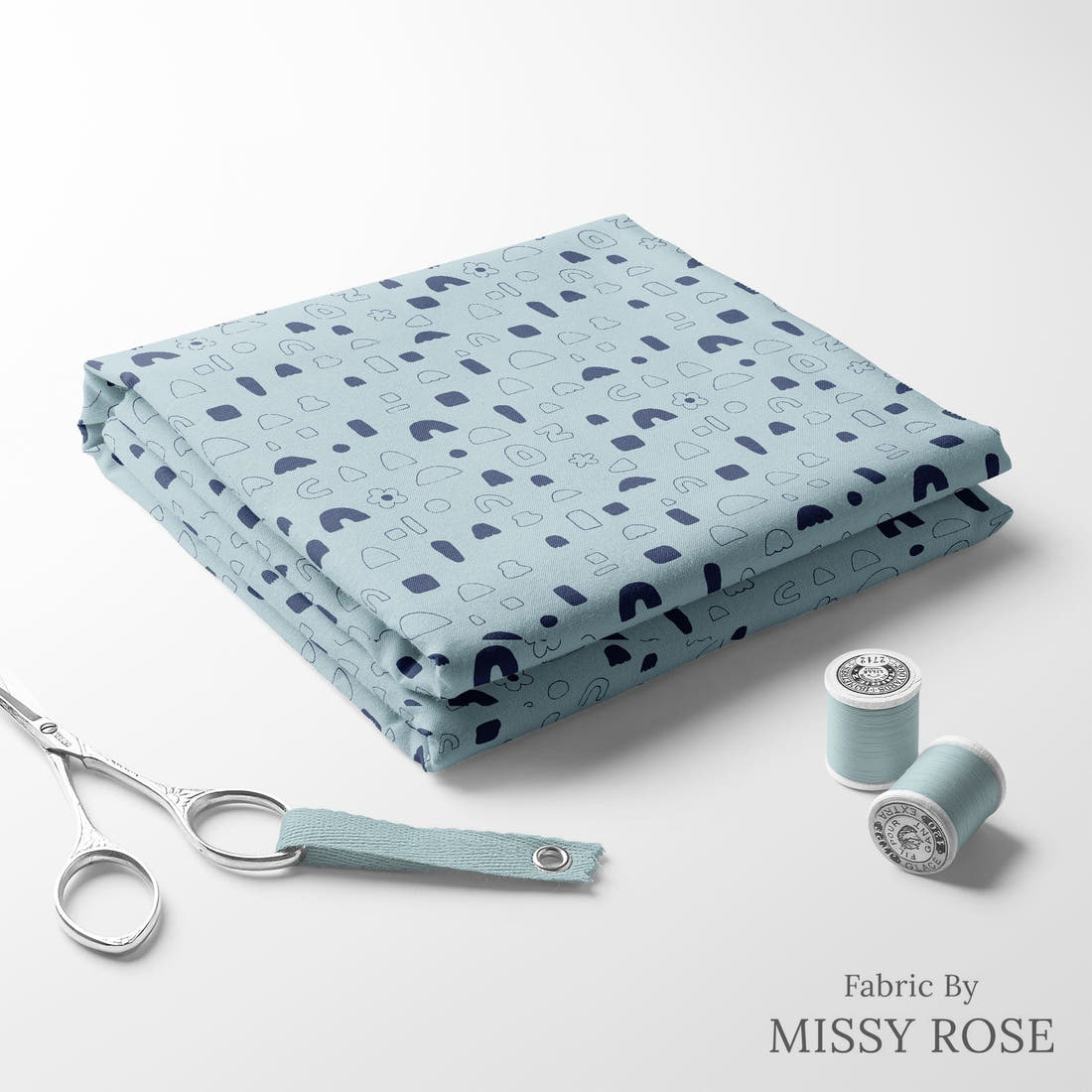 Kristina Forrest 22 folded fabric stack with matching thread - pre-order fabric Australia | Fabric by Missy Rose