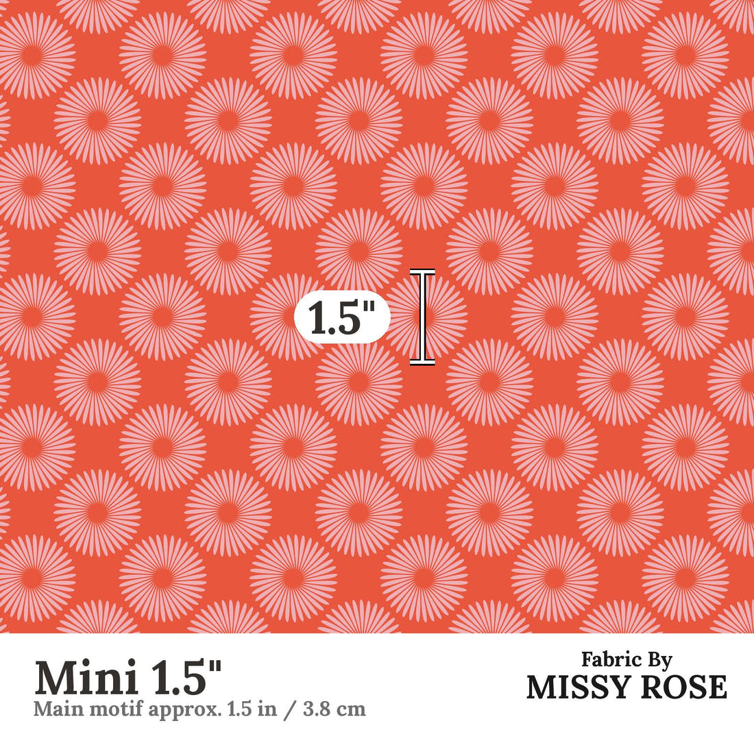 Kristina Forrest 220 Mini 1.5 inch print scale guide | Fabric by Missy Rose