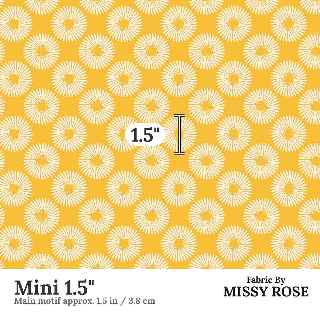 Kristina Forrest 221 Mini 1.5 inch print scale guide | Fabric by Missy Rose