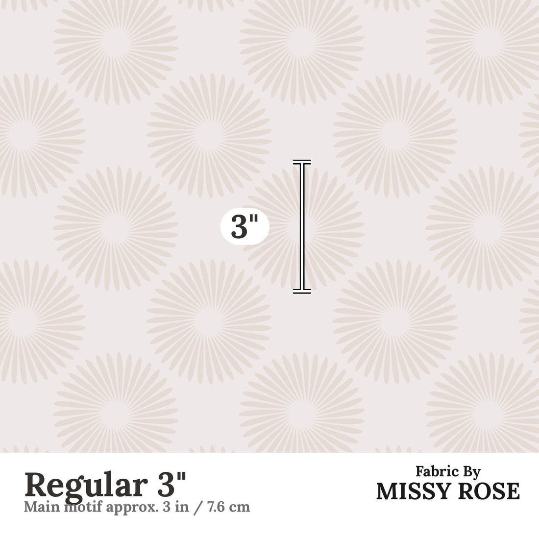 Kristina Forrest 222 Regular 3 inch print scale guide | Fabric by Missy Rose