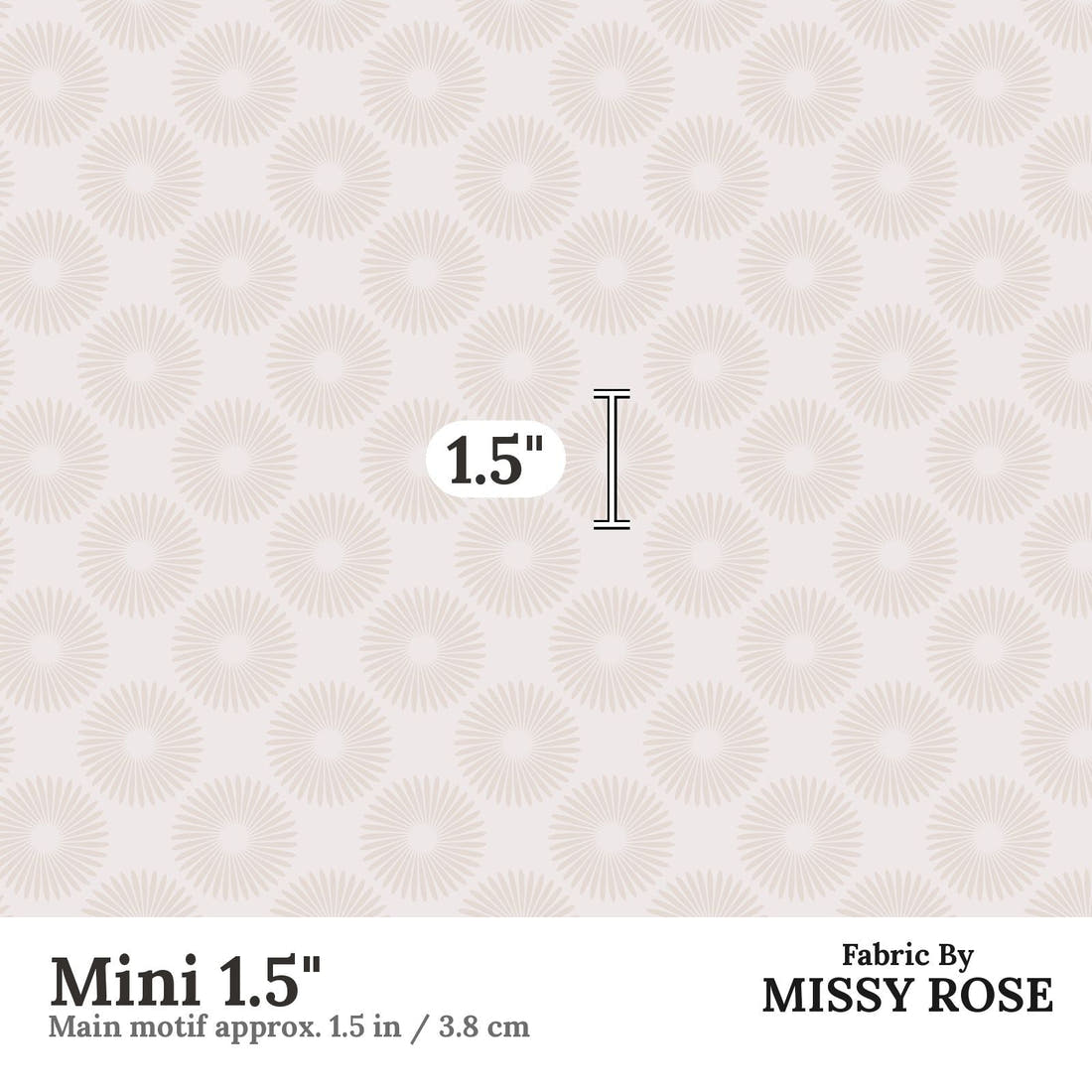 Kristina Forrest 222 Mini 1.5 inch print scale guide | Fabric by Missy Rose