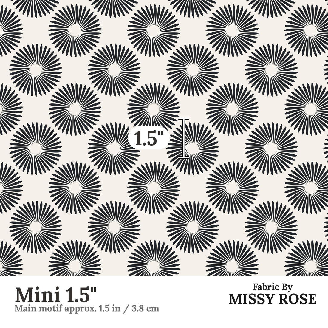 Kristina Forrest 223 Mini 1.5 inch print scale guide | Fabric by Missy Rose