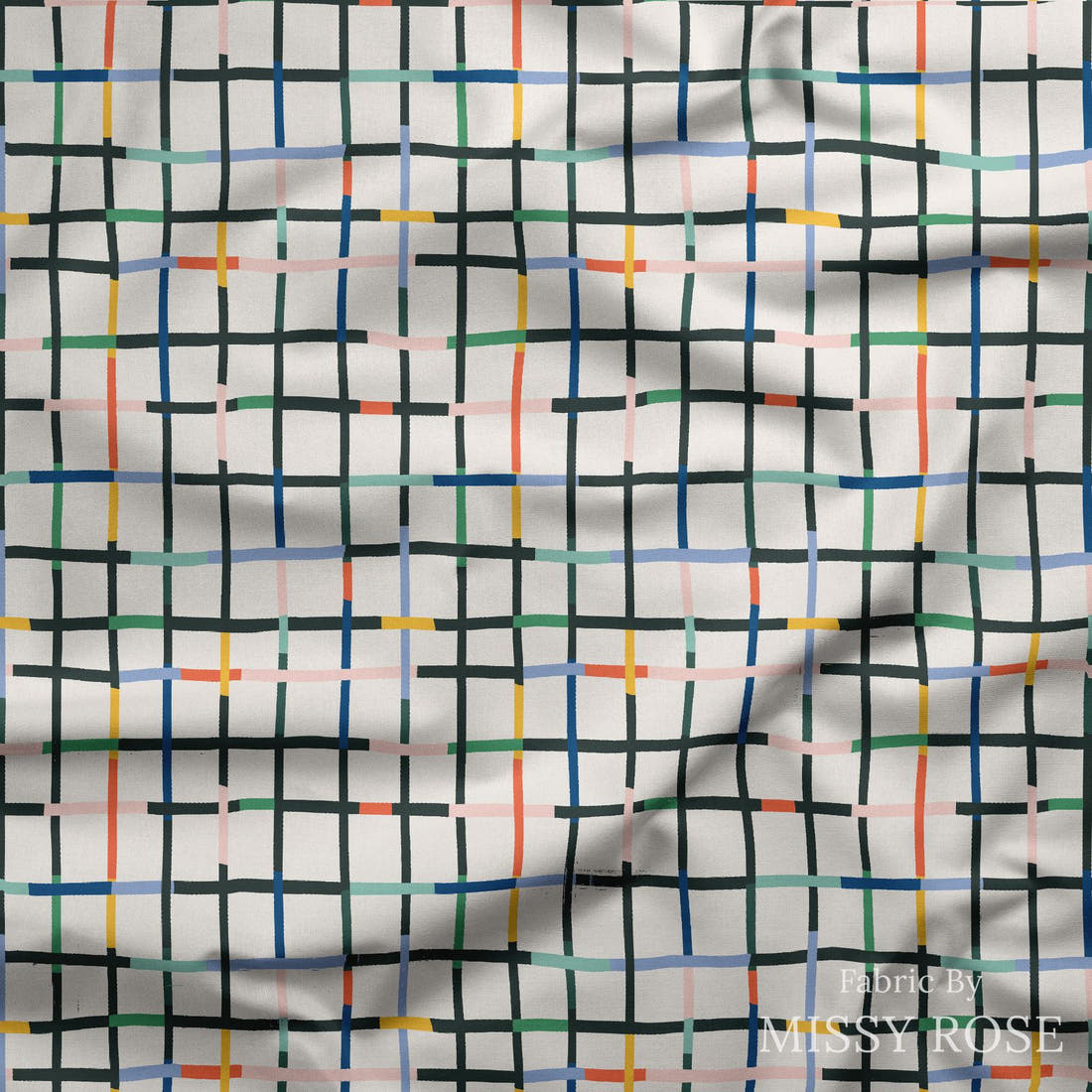 Kristina Forrest 224 draped fabric mockup - custom printed fabric by the metre | Fabric by Missy Rose