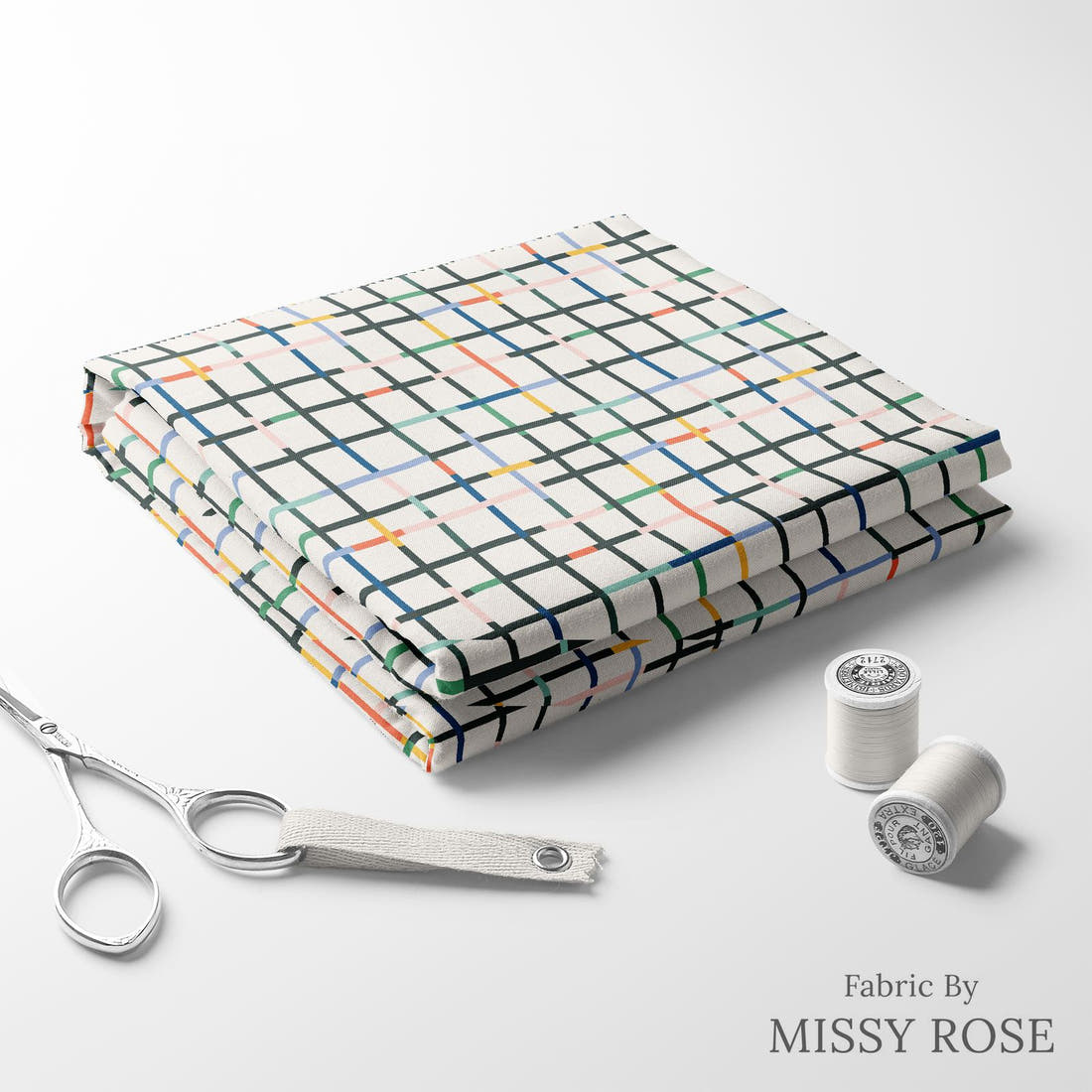 Kristina Forrest 224 folded fabric stack with matching thread - pre-order fabric Australia | Fabric by Missy Rose