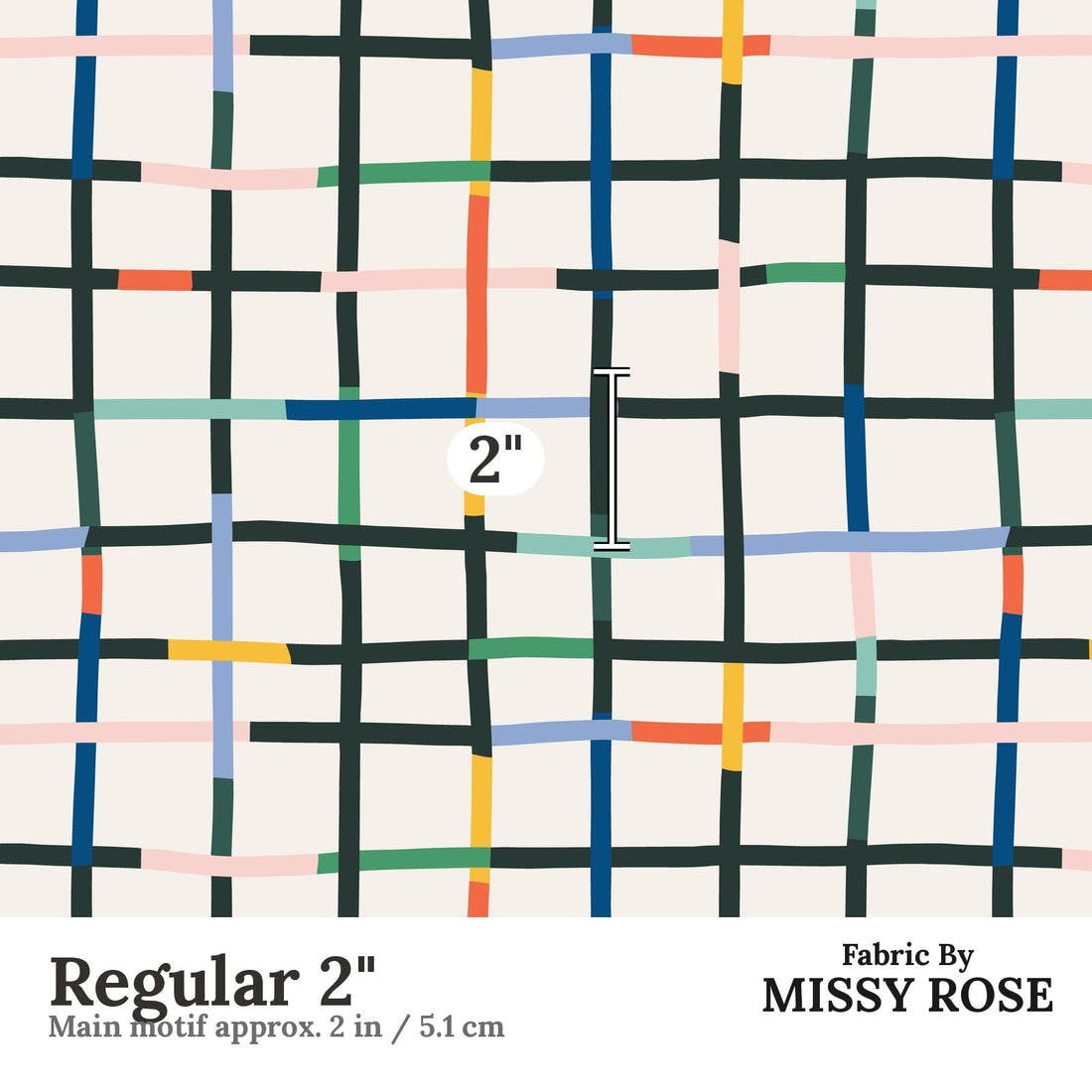 Kristina Forrest 224 Regular 2 inch print scale guide | Fabric by Missy Rose