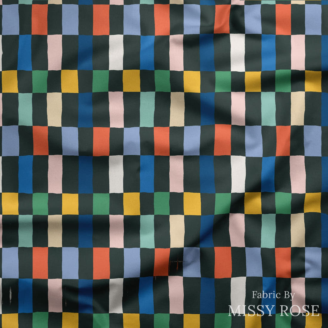 Kristina Forrest 225 draped fabric mockup - custom printed fabric by the metre | Fabric by Missy Rose