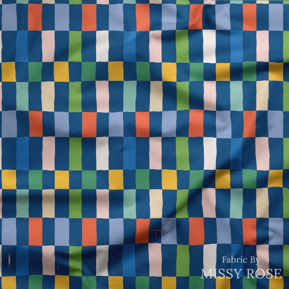 Kristina Forrest 226 draped fabric mockup - custom printed fabric by the metre | Fabric by Missy Rose