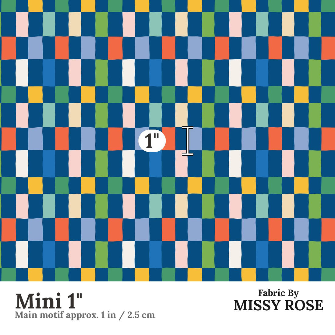 Kristina Forrest 226 Mini 1 inch print scale guide | Fabric by Missy Rose