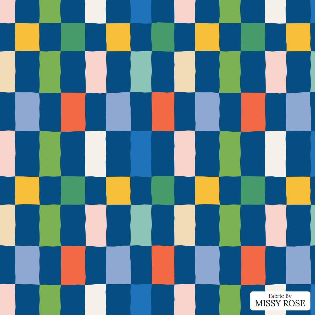 Kristina Forrest 226 - flat view of the print, zoom in for detail | Fabric by Missy Rose