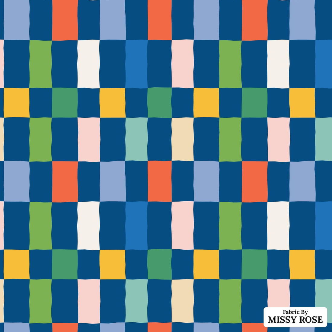 Kristina Forrest 226 - flat view of the print, zoom in for detail | Fabric by Missy Rose