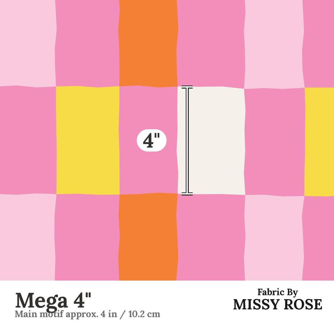 Kristina Forrest 227 Mega 4 inch print scale guide | Fabric by Missy Rose