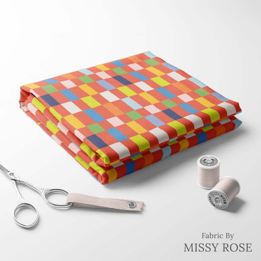 Kristina Forrest 228 folded fabric stack with matching thread - pre-order fabric Australia | Fabric by Missy Rose