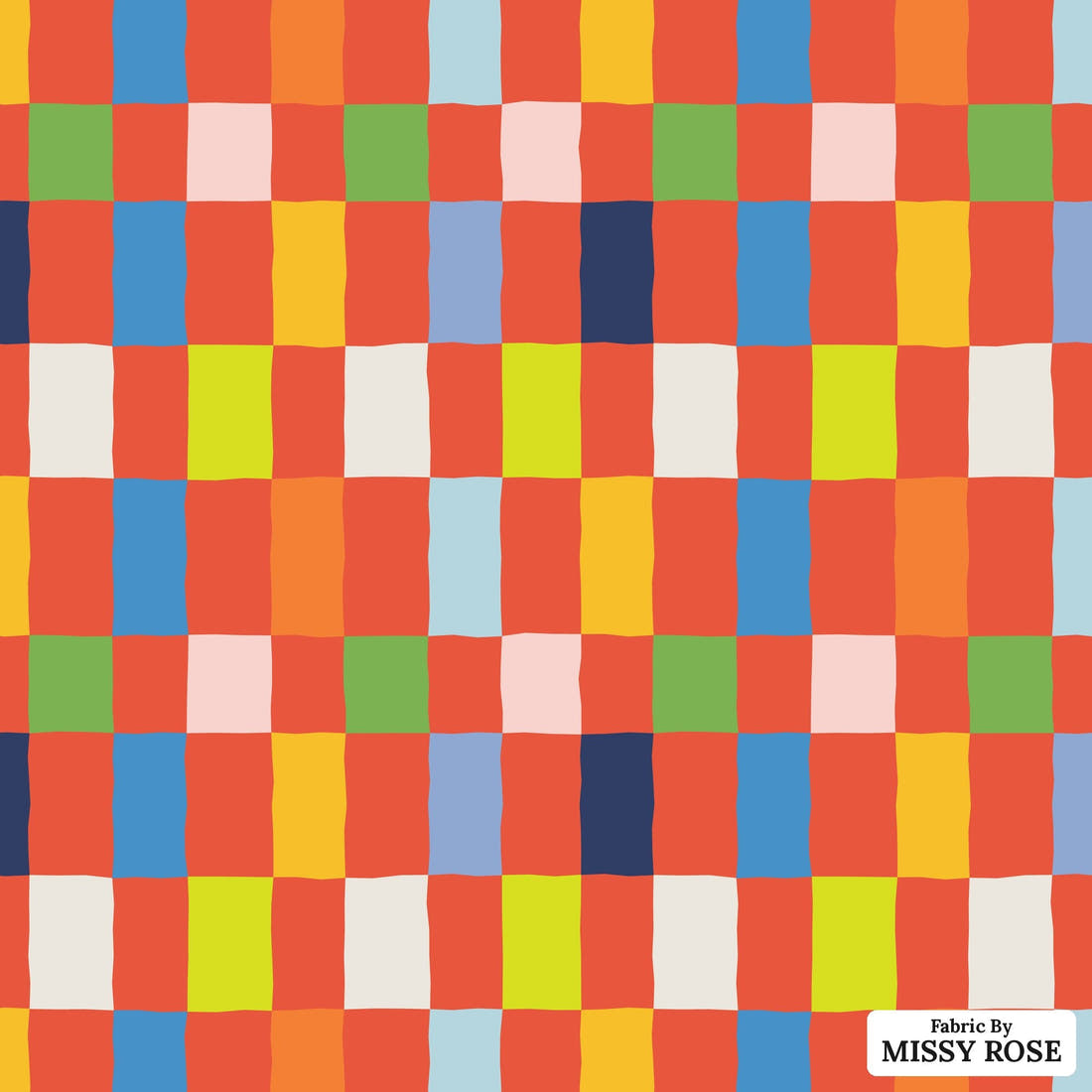 Kristina Forrest 228 - flat view of the print, zoom in for detail | Fabric by Missy Rose