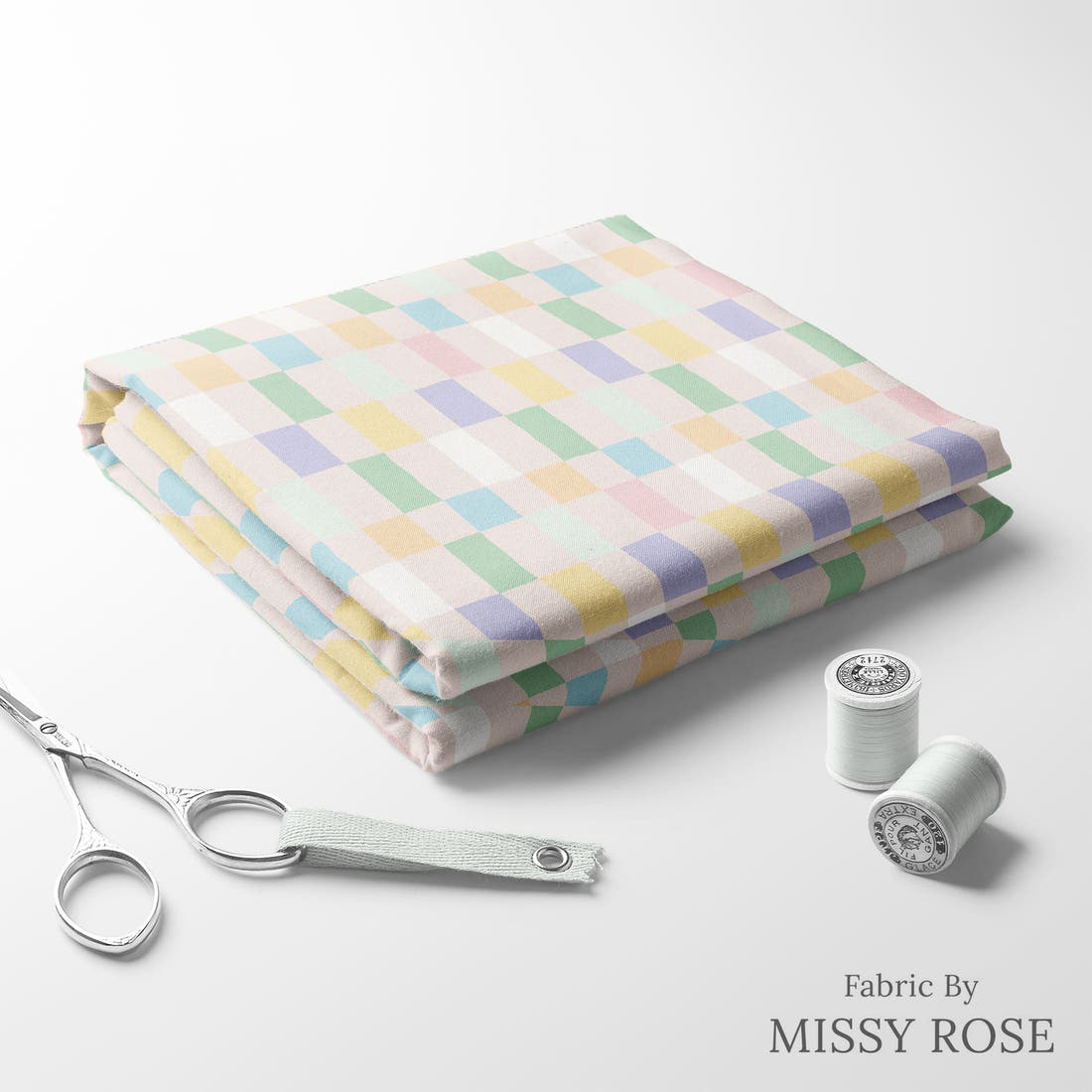 Kristina Forrest 229 folded fabric stack with matching thread - pre-order fabric Australia | Fabric by Missy Rose
