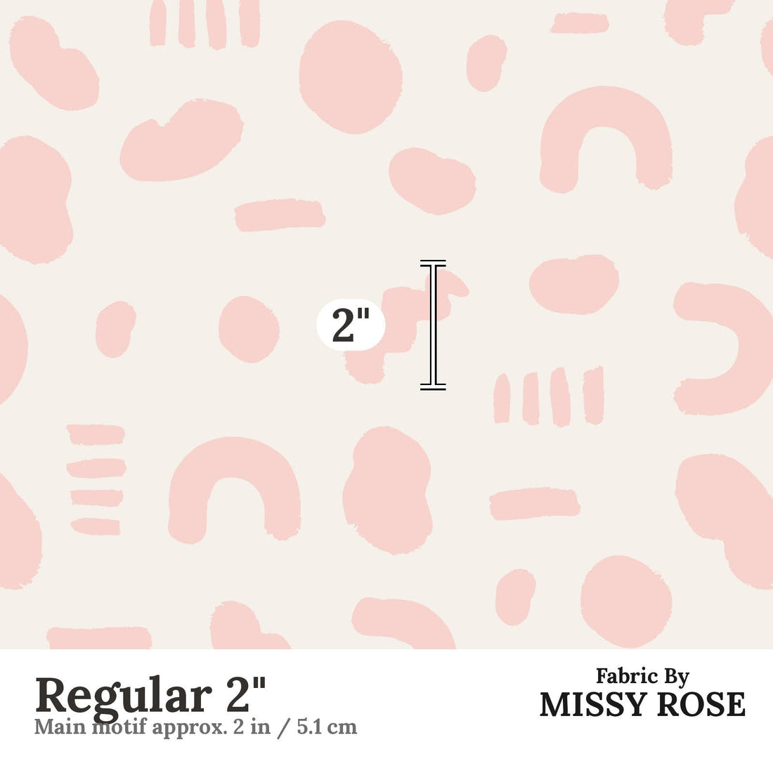 Kristina Forrest 23 Regular 2 inch print scale guide | Fabric by Missy Rose