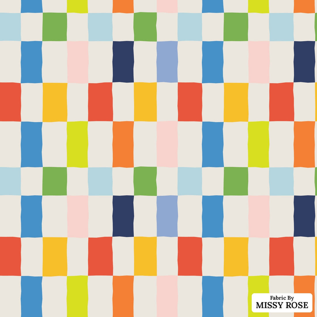 Kristina Forrest 230 - flat view of the print, zoom in for detail | Fabric by Missy Rose