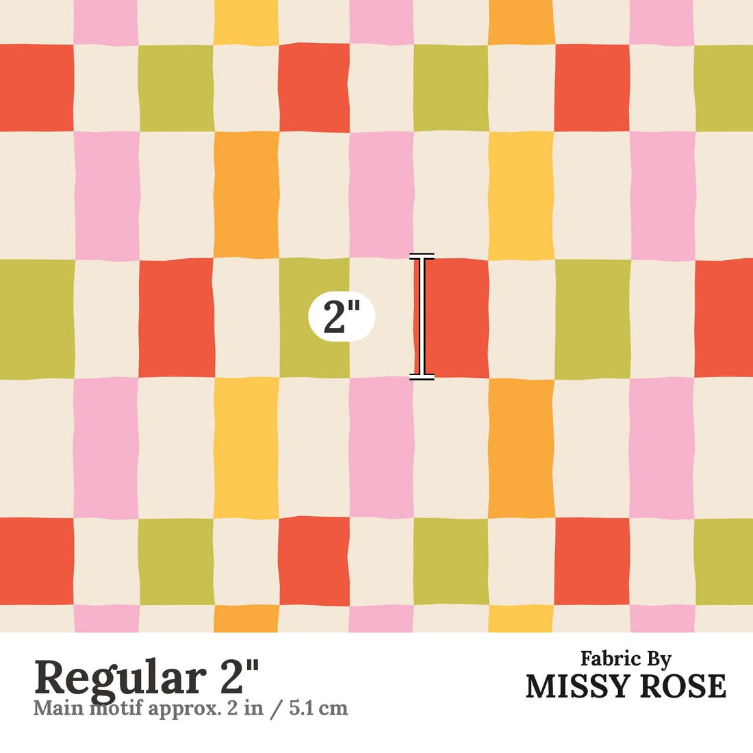 Kristina Forrest 231 Regular 2 inch print scale guide | Fabric by Missy Rose
