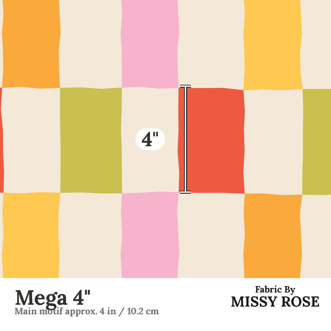 Kristina Forrest 231 Mega 4 inch print scale guide | Fabric by Missy Rose