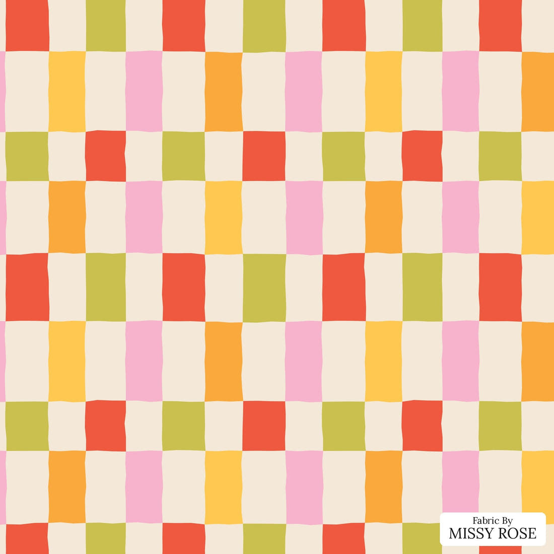 Kristina Forrest 231 - flat view of the print, zoom in for detail | Fabric by Missy Rose