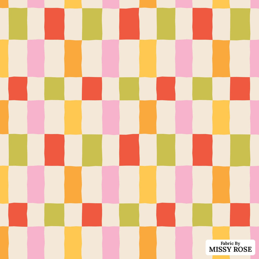 Kristina Forrest 231 - flat view of the print, zoom in for detail | Fabric by Missy Rose