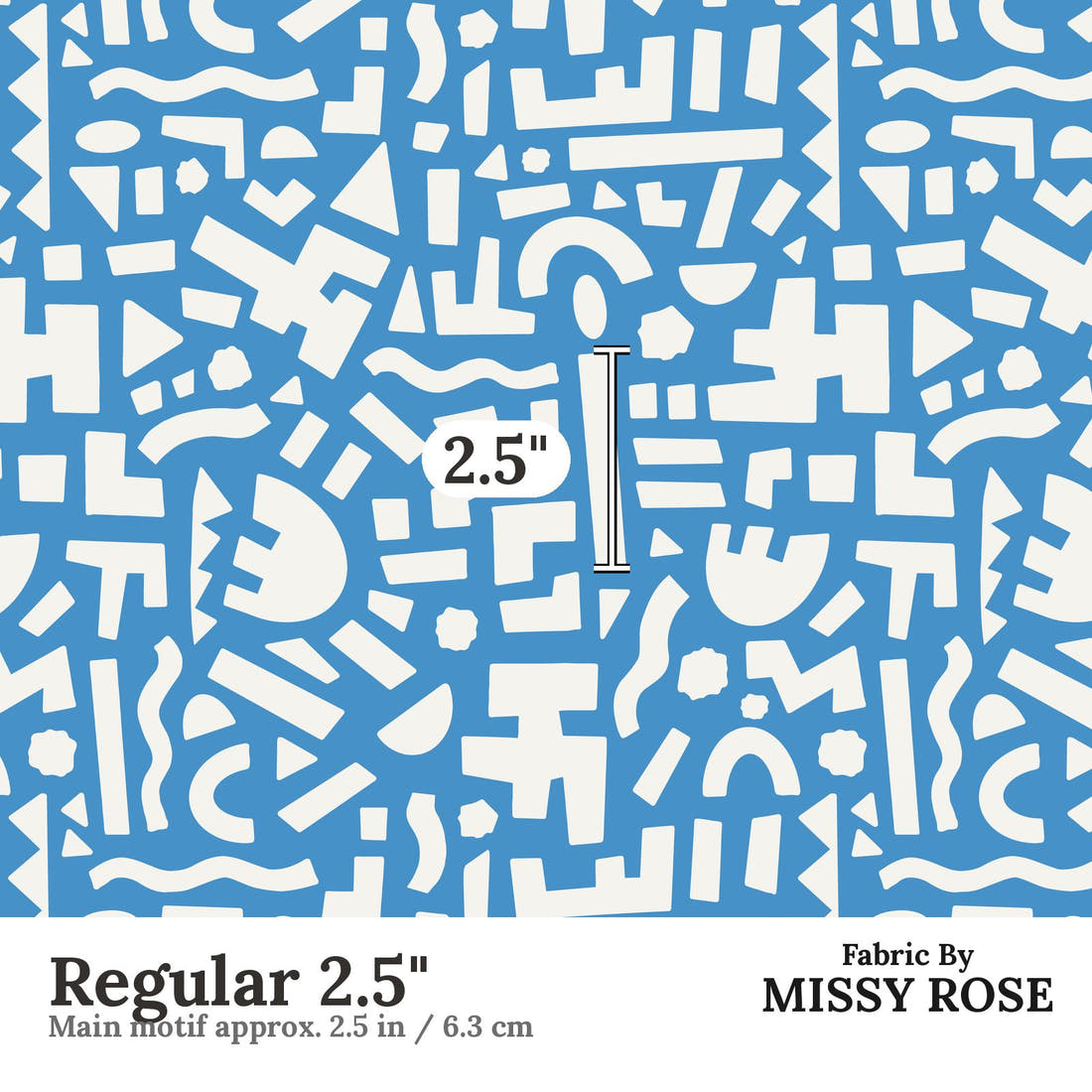 Kristina Forrest 232 Regular 2.5 inch print scale guide | Fabric by Missy Rose