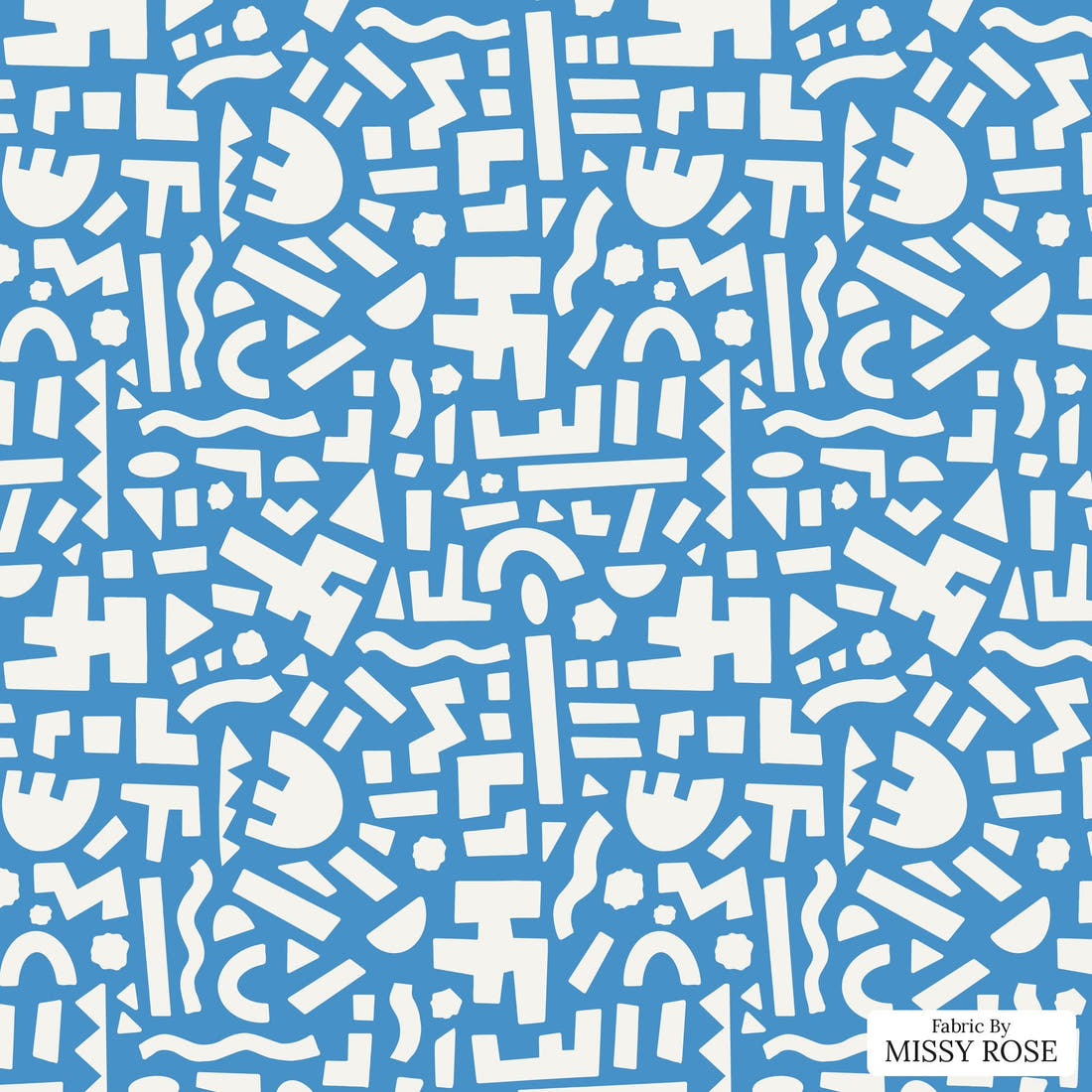 Kristina Forrest 232 - flat view of the print, zoom in for detail | Fabric by Missy Rose