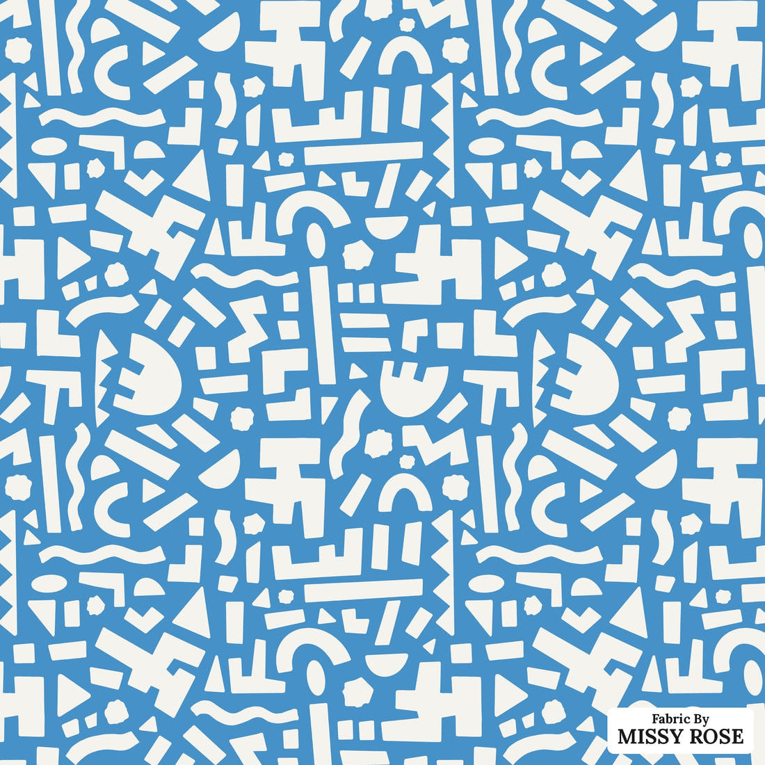 Kristina Forrest 232 - flat view of the print, zoom in for detail | Fabric by Missy Rose