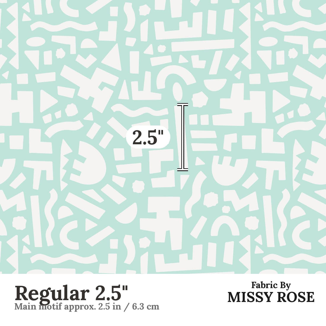 Kristina Forrest 233 Regular 2.5 inch print scale guide | Fabric by Missy Rose