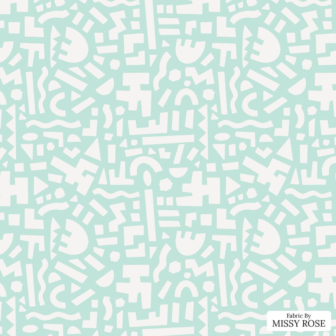 Kristina Forrest 233 - flat view of the print, zoom in for detail | Fabric by Missy Rose