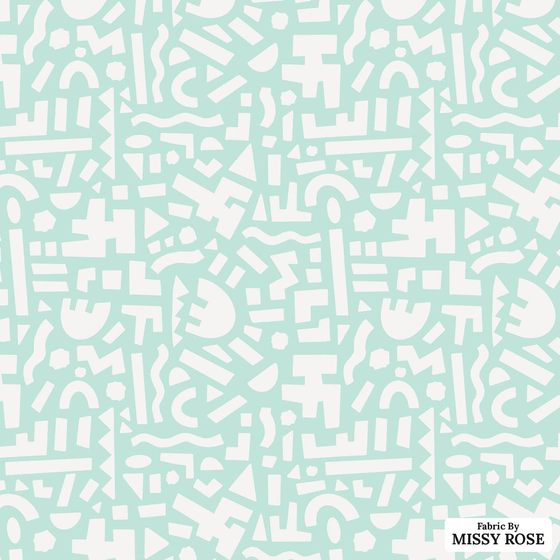 Kristina Forrest 233 - flat view of the print, zoom in for detail | Fabric by Missy Rose