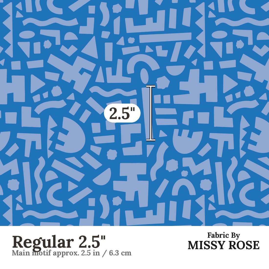 Kristina Forrest 234 Regular 2.5 inch print scale guide | Fabric by Missy Rose