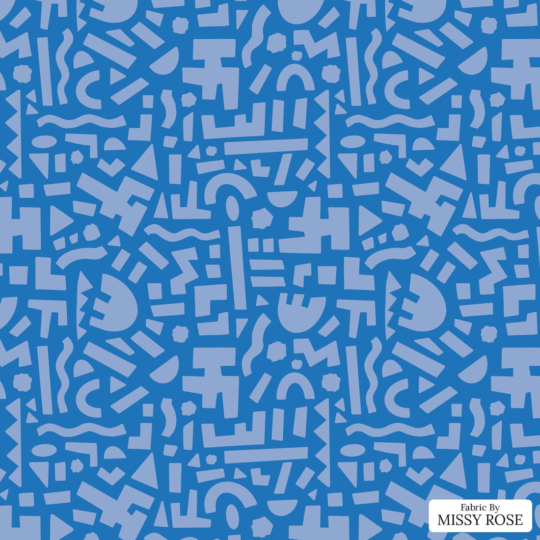Kristina Forrest 234 - flat view of the print, zoom in for detail | Fabric by Missy Rose