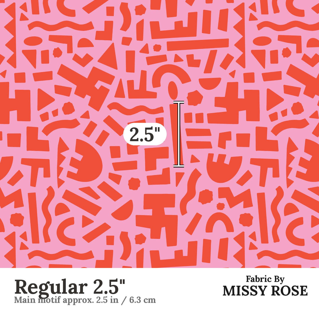 Kristina Forrest 235 Regular 2.5 inch print scale guide | Fabric by Missy Rose